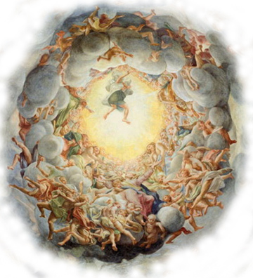 From a chapel ceiling by Correggio